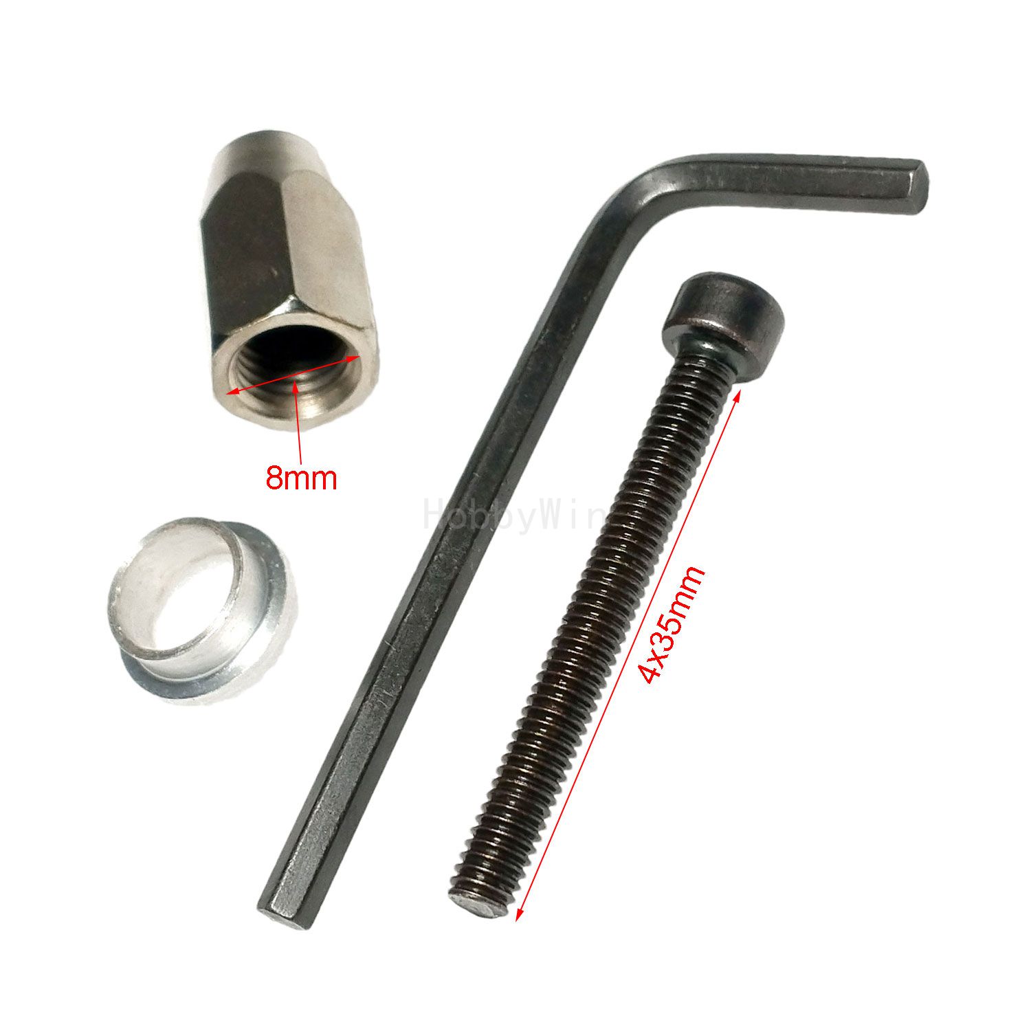 Rc Hobby Nut - Hex Nut 8mm & Screw 4x25mm