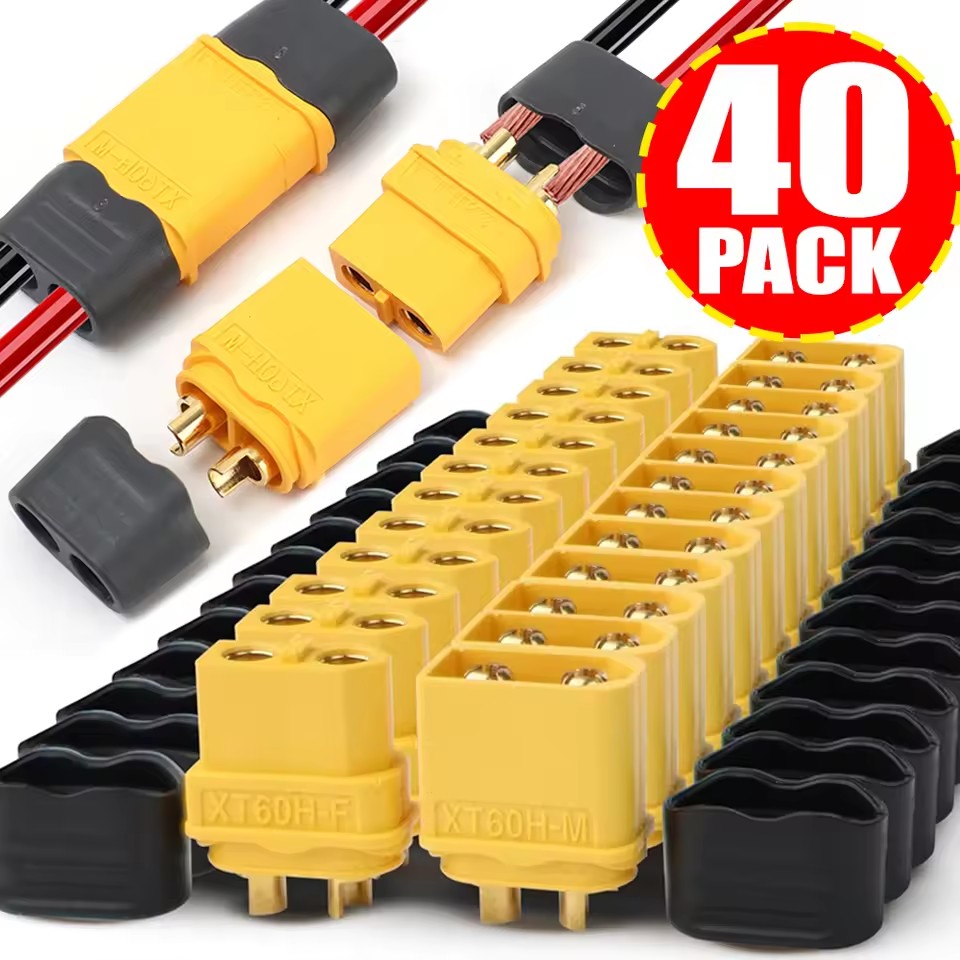 Rc Hobby Wire - 1-40PCS Male & Female Connector XT60