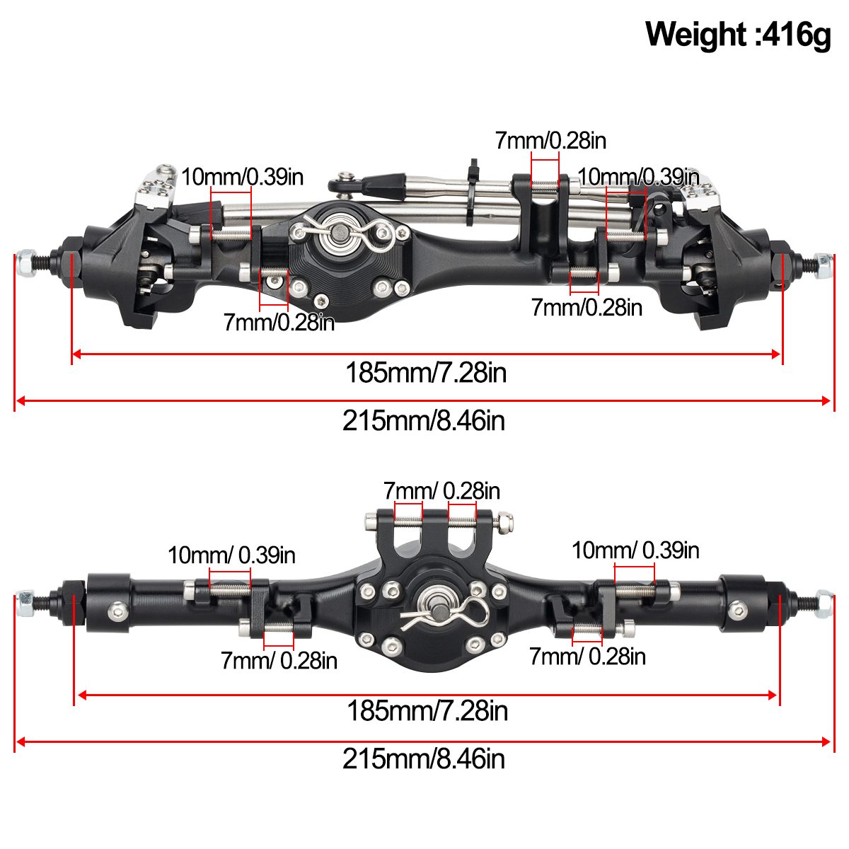 CNC Aluminum Front Rear F10T S - огляд і ціна Rc Hobby Products