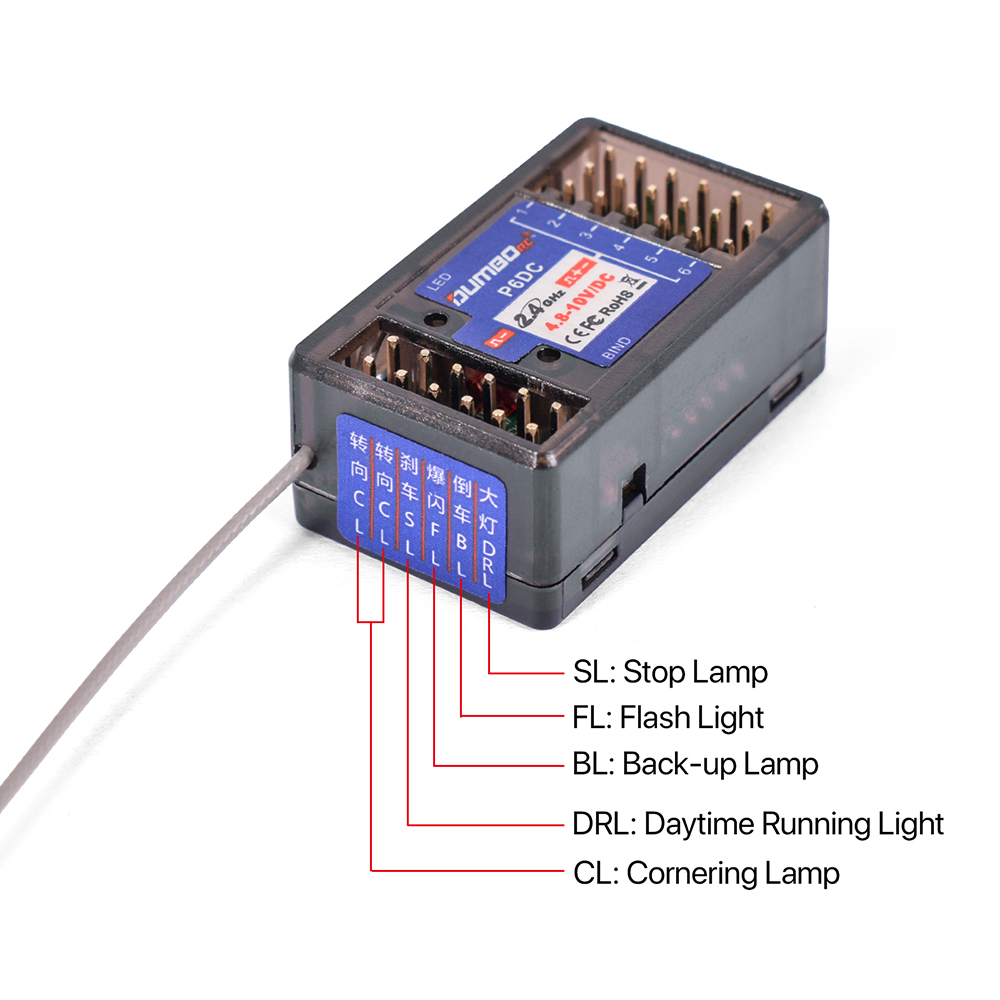 DUMBORC X6P 6CH 2.4G RC Radio  - огляд і ціна Radio Transmitter 6Ch