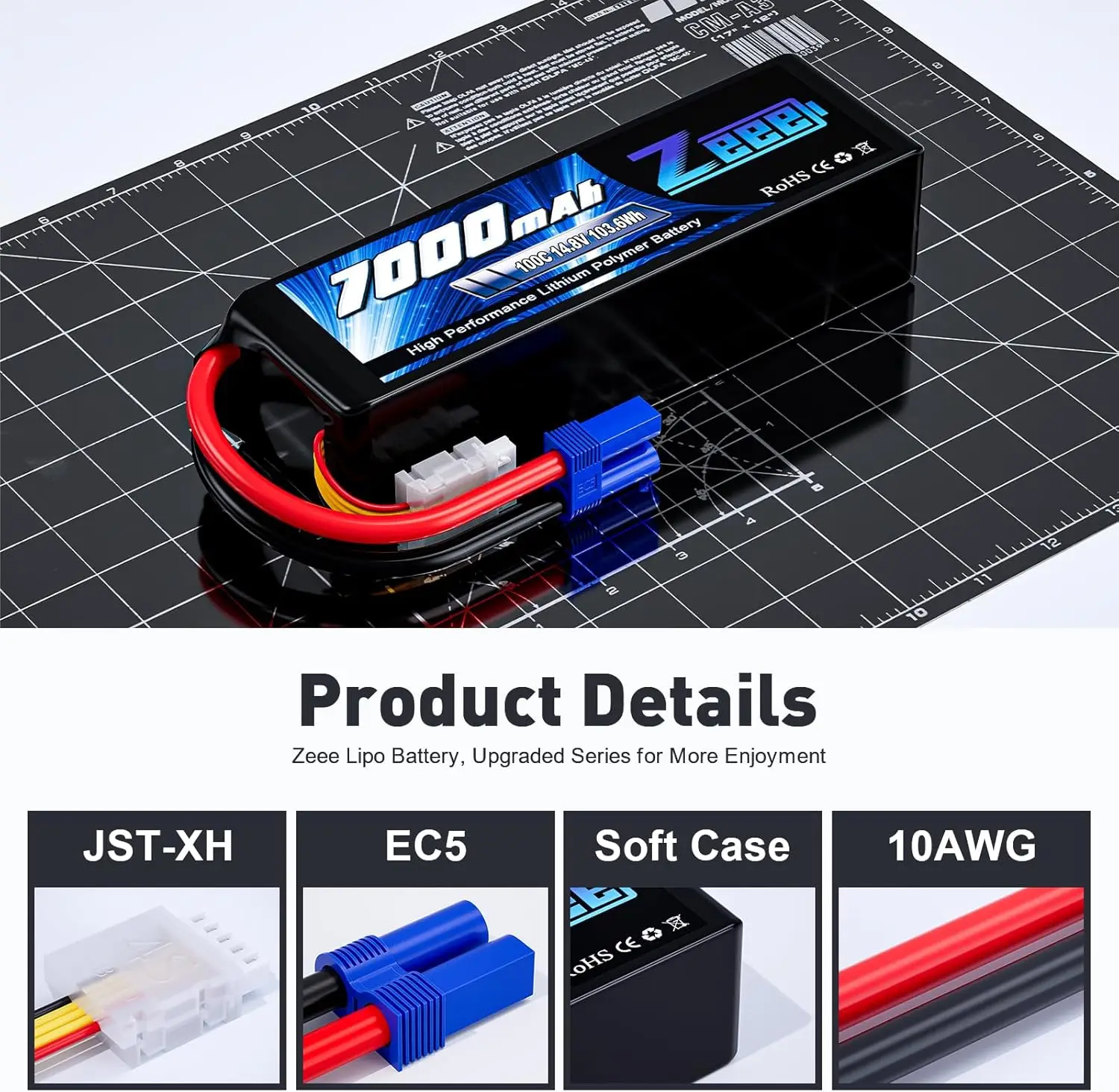 Zeee 4S 7000mAh FPV Drone Lipo - огляд і ціна Rc Hobby Land