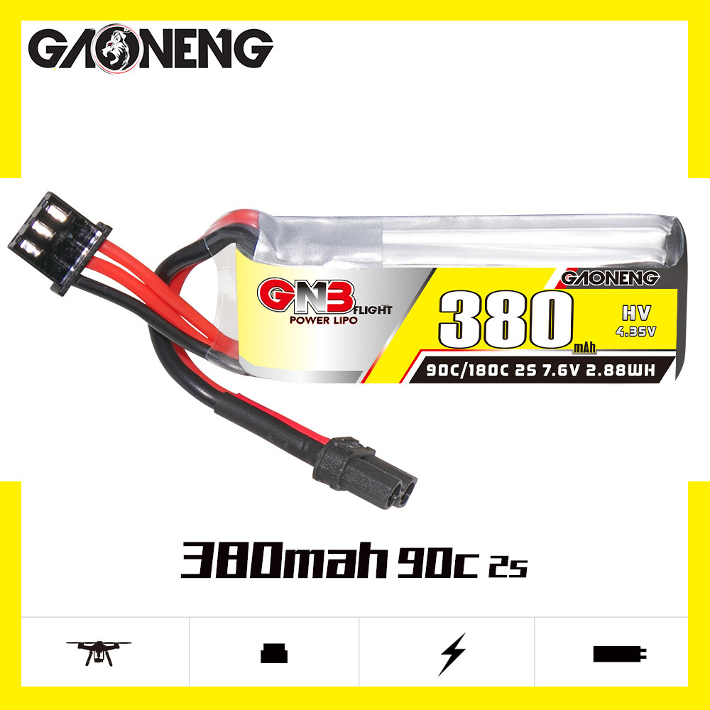 GNB 2S 7.6V 380mAh 90C/180C Li - огляд і ціна Fpv Racing Quadcopter