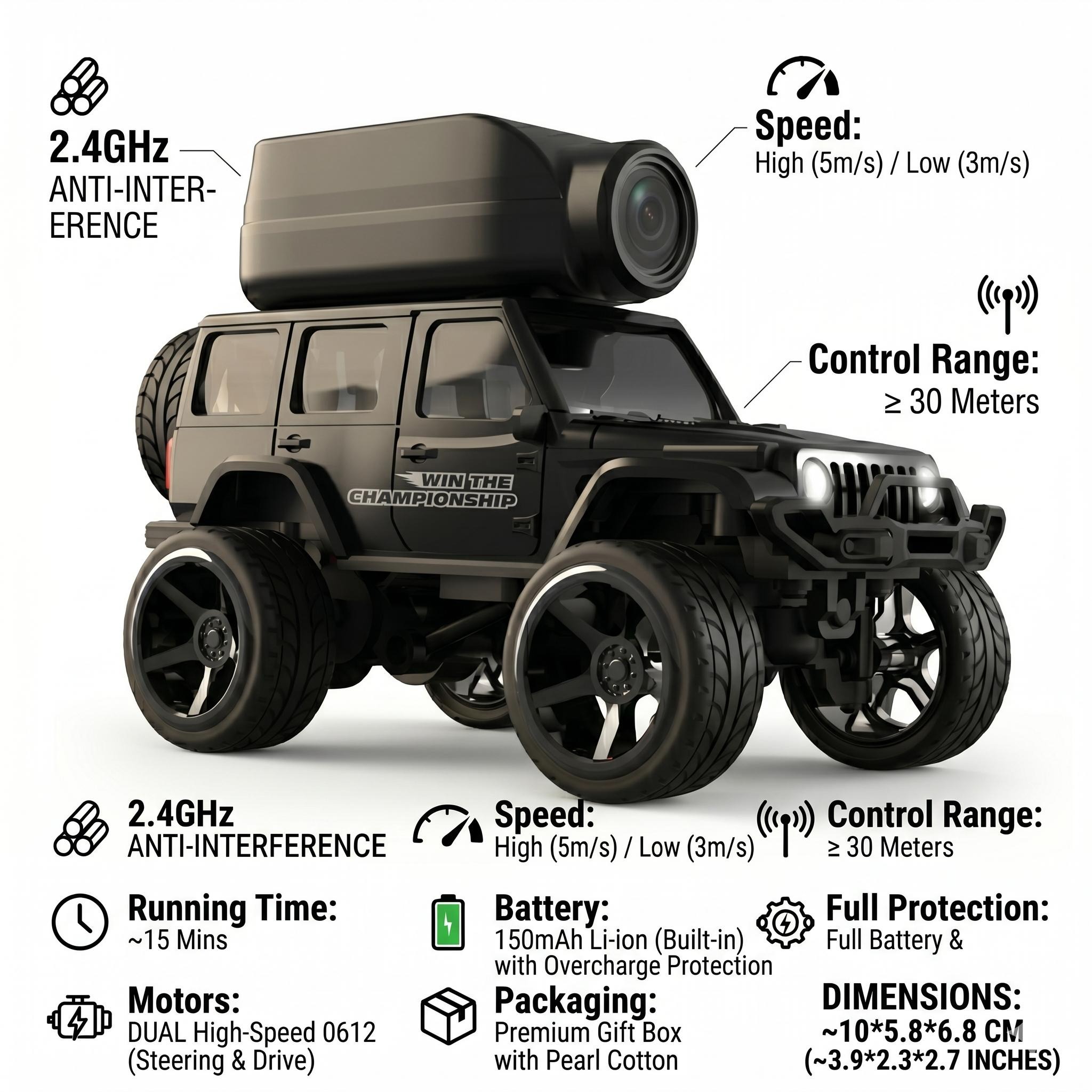 Alloy RC FPV Crawler Car, 1080 - огляд і ціна Rc Hobby Tech
