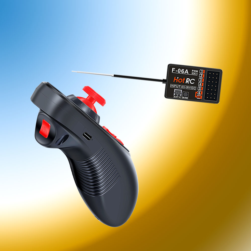 HOTRC DS-600 2.4GHz 6CH RC Boa - огляд і ціна Radio Transmitter 6Ch