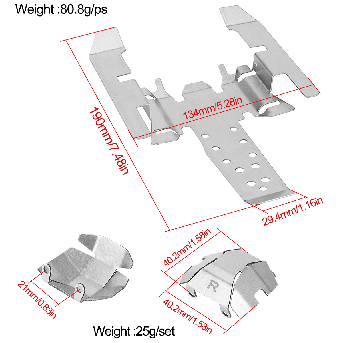 Stainless Steel Skid Plate Cha - огляд і ціна Rc Hobby Products